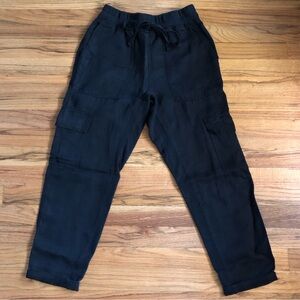 Monrow linen blend cargo pants utility lightweight summer pants size small